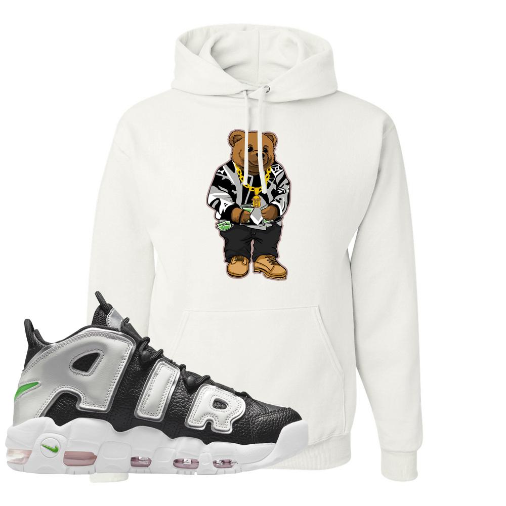 Black Silver Uptempos Hoodie | Sweater Bear, White