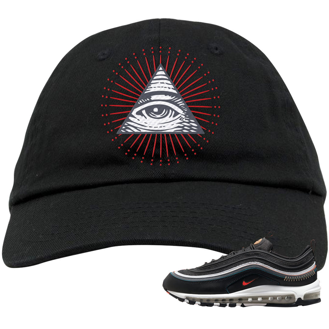 Alter and Reveal 97s Dad Hat | All Seeing Eye, Black