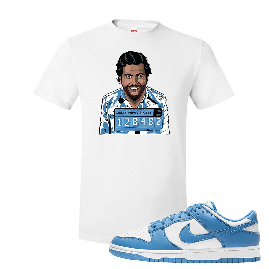 SB Dunk Low University Blue T Shirt | Escobar Illustration, White