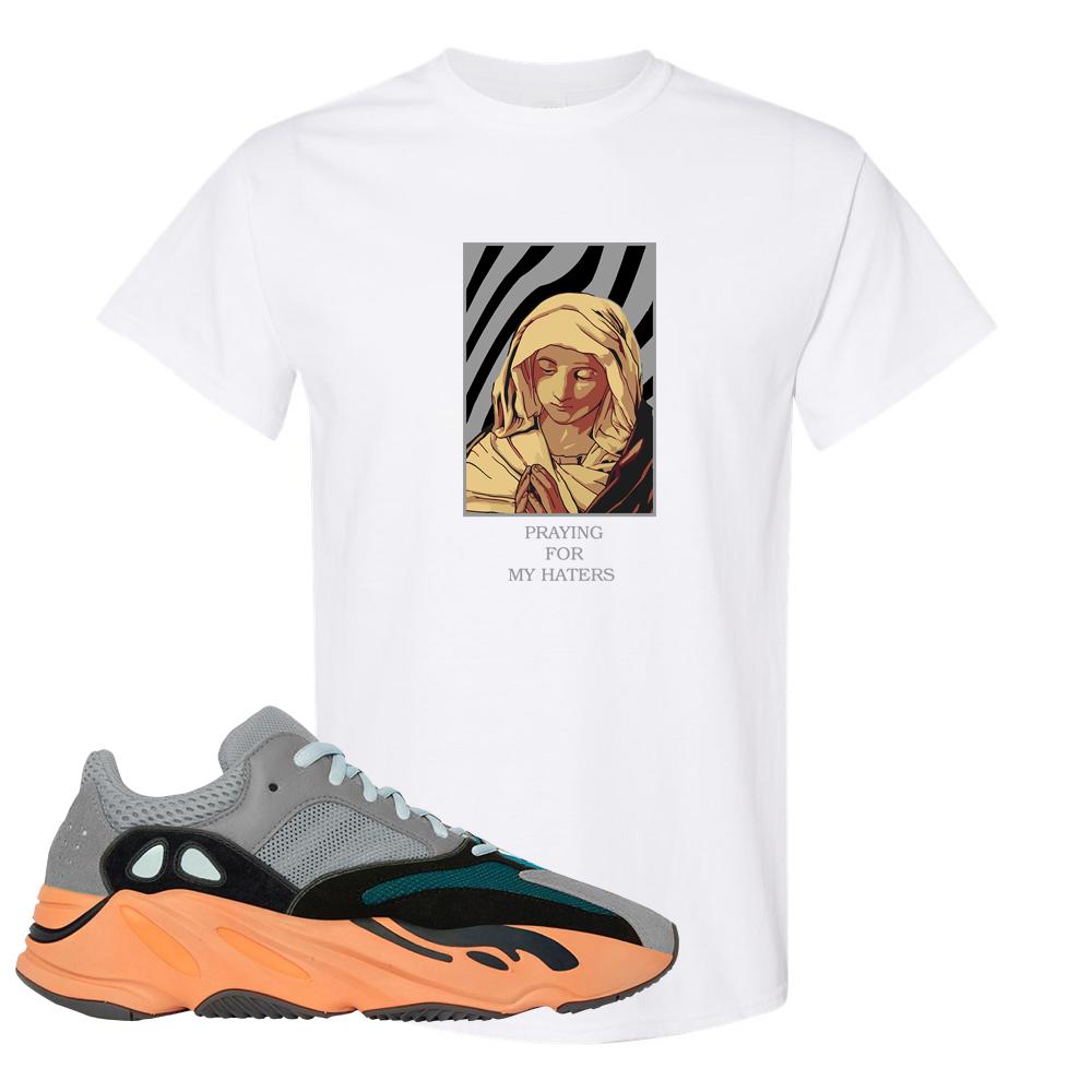 Wash Orange 700s T Shirt | God Told Me, White