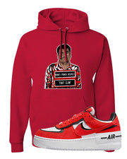 Shadow Chicago AF 1s Hoodie | El Chapo Illustration, Red