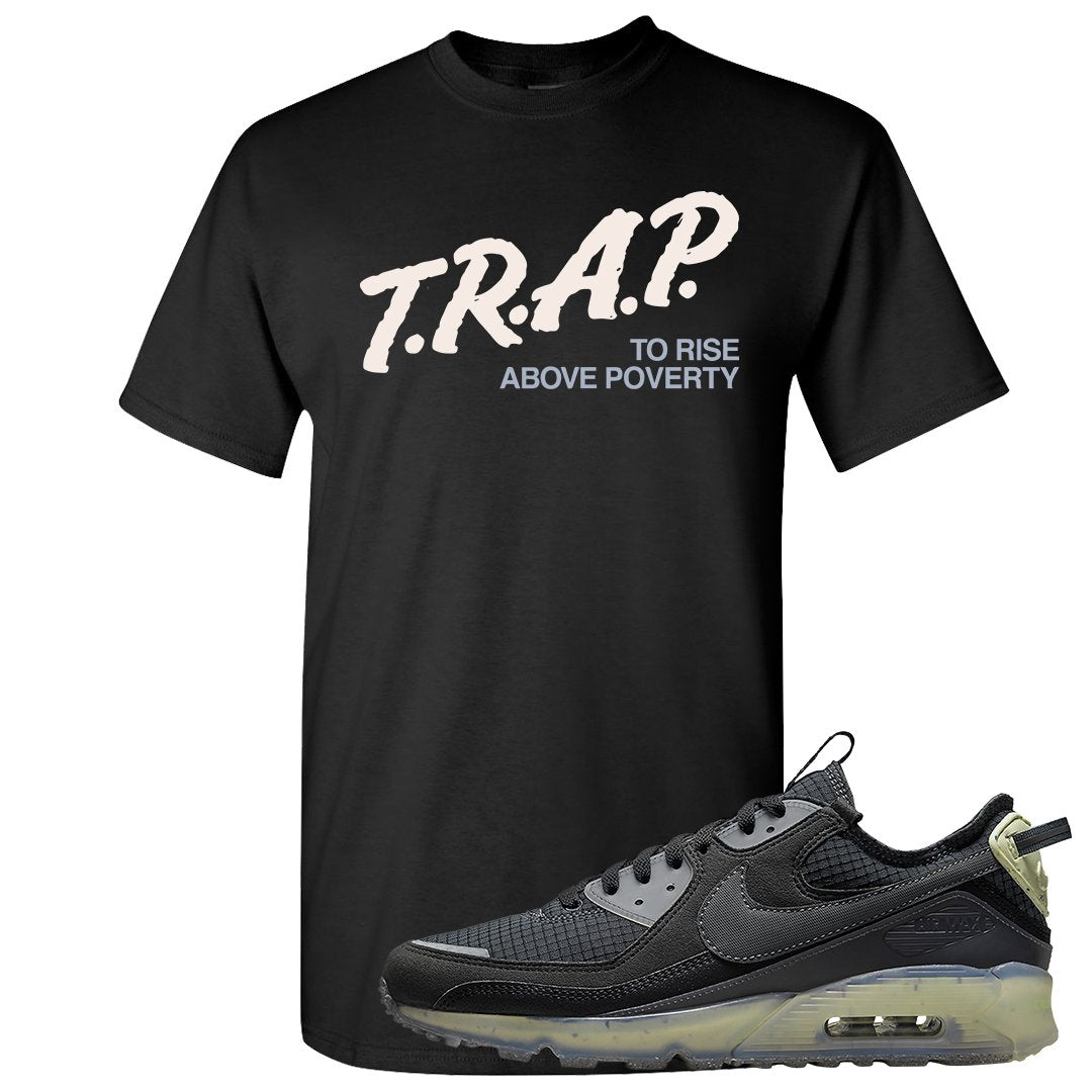 Terrascape Lime Ice 90s T Shirt | Trap To Rise Above Poverty, Black