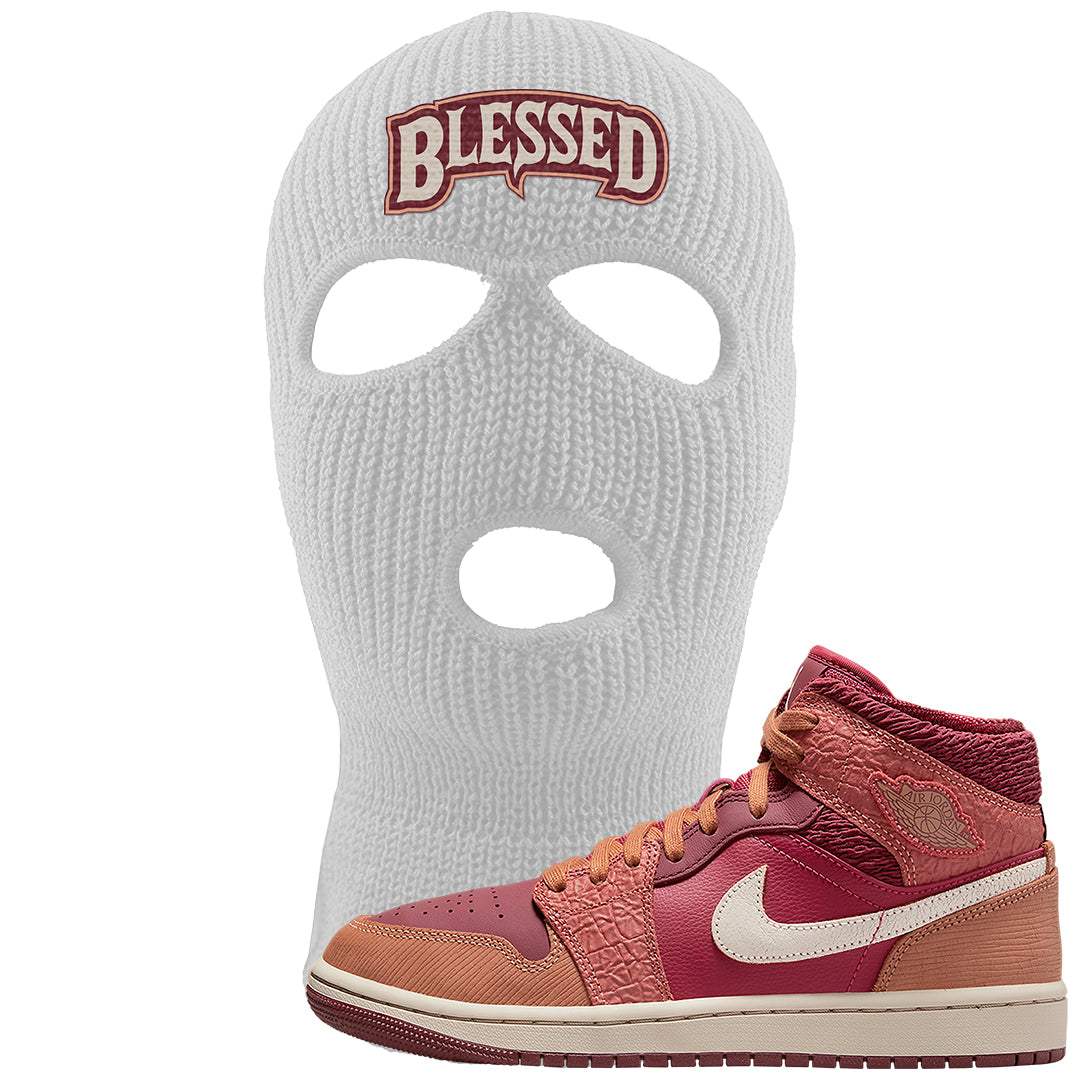 Africa Mid 1s Ski Mask | Blessed Arch, White