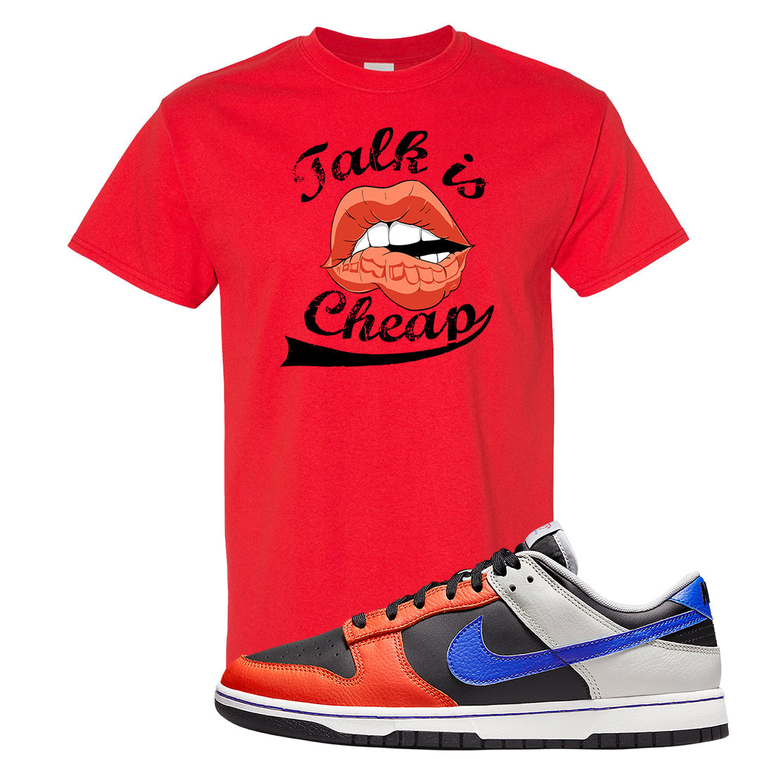 75th Anniversary Low Dunks T Shirt | Talk Is Cheap, Red