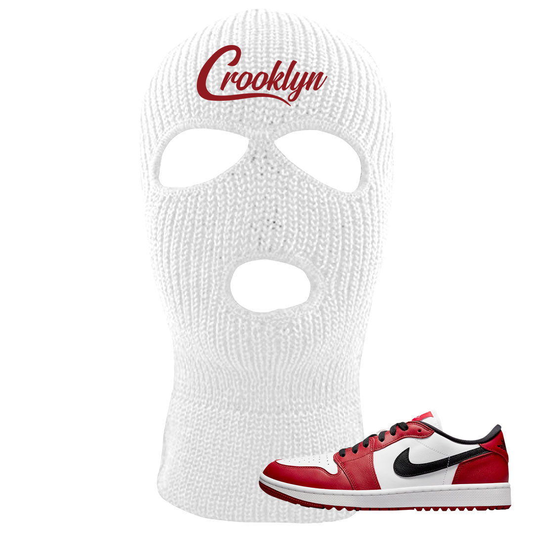 Chicago Golf Low 1s Ski Mask | Crooklyn, White