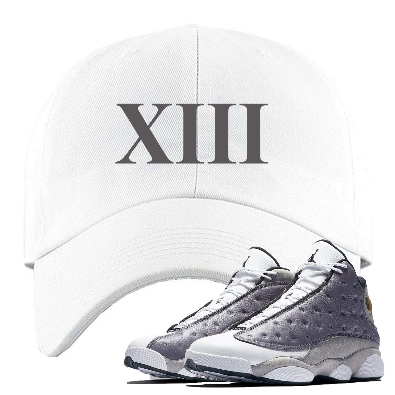 Atmosphere Grey 13s Dad Hat | XIII, White