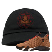 Winterized 14s Dad Hat | All Seeing Eye, Black