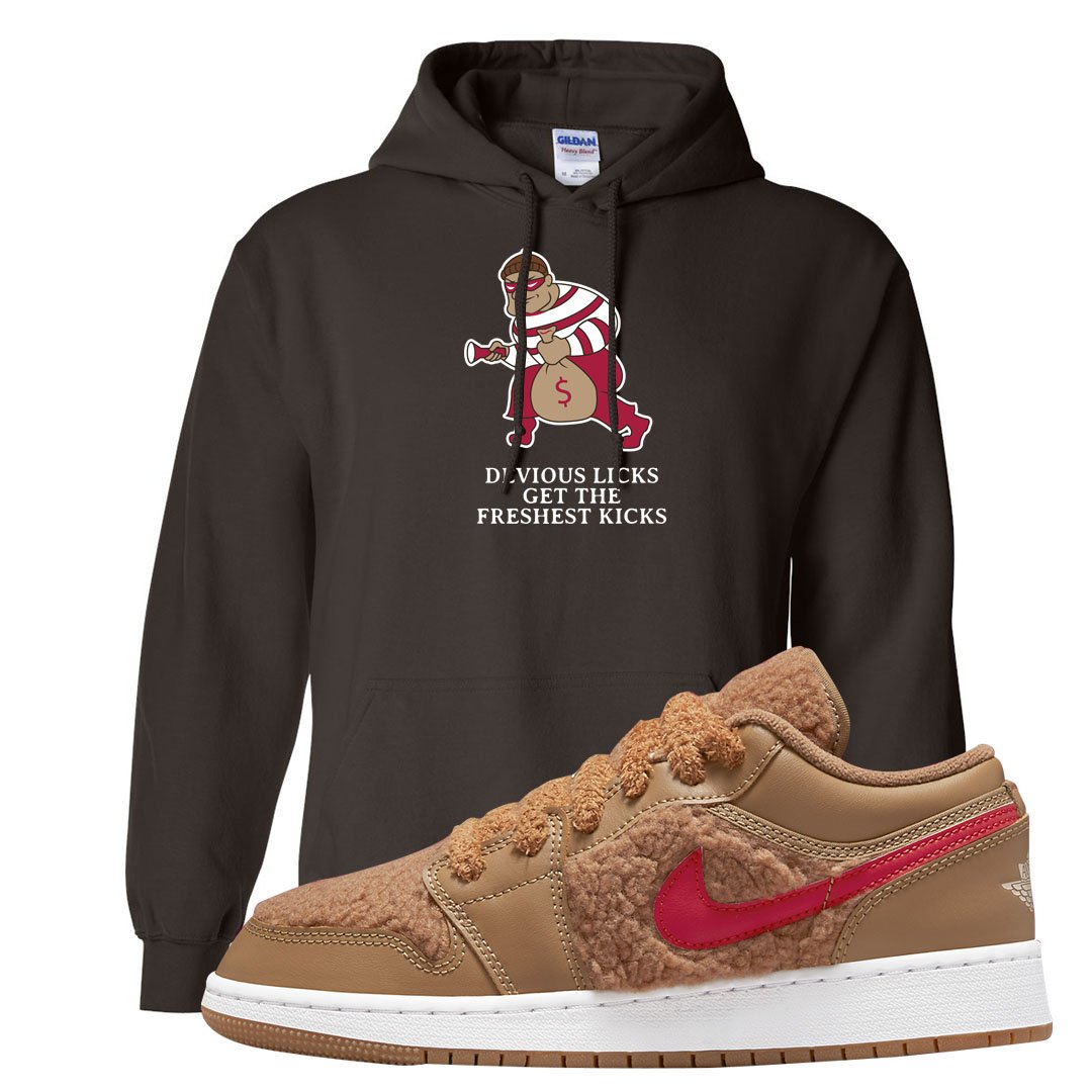 Teddy Bear Low 1s Hoodie | Devious Licks, Chocolate