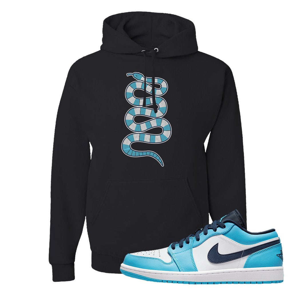 Air Jordan 1 Low UNC Hoodie | Coiled Snake, Black