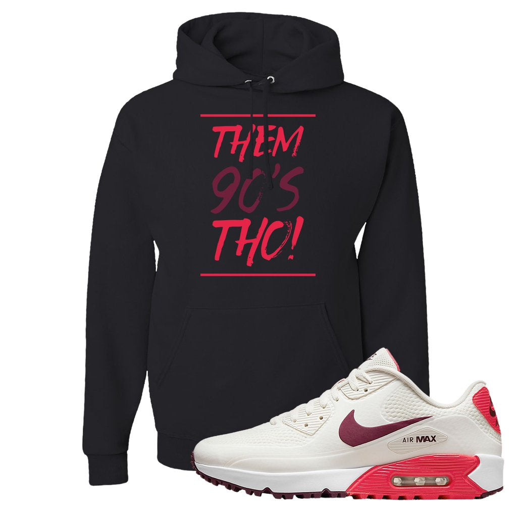 Fusion Red Dark Beetroot Golf 90s Hoodie | Them 90's Tho, Black