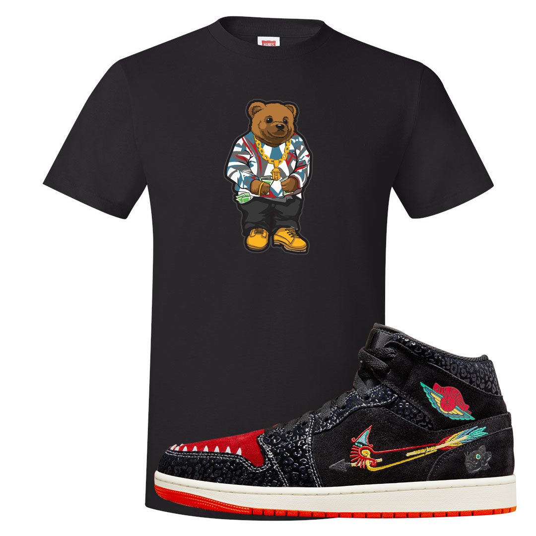 Always Familia Mid 1s T Shirt | Sweater Bear, Black