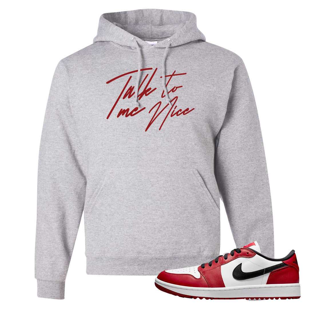 Chicago Golf Low 1s Hoodie | Talk To Me Nice, Ash