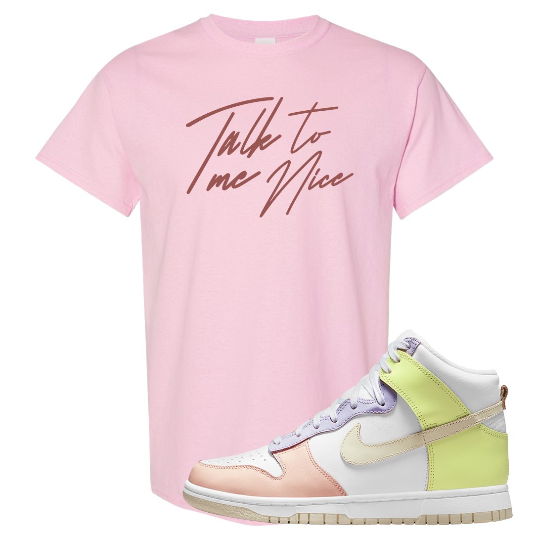 Cashmere High Dunks T Shirt | Talk To Me Nice, Light Pink