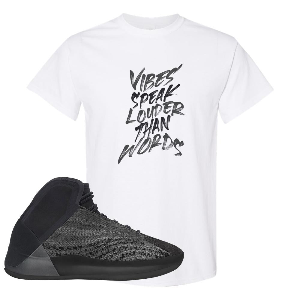 Onyx Quantums T Shirt | Vibes Speak Louder Than Words, White