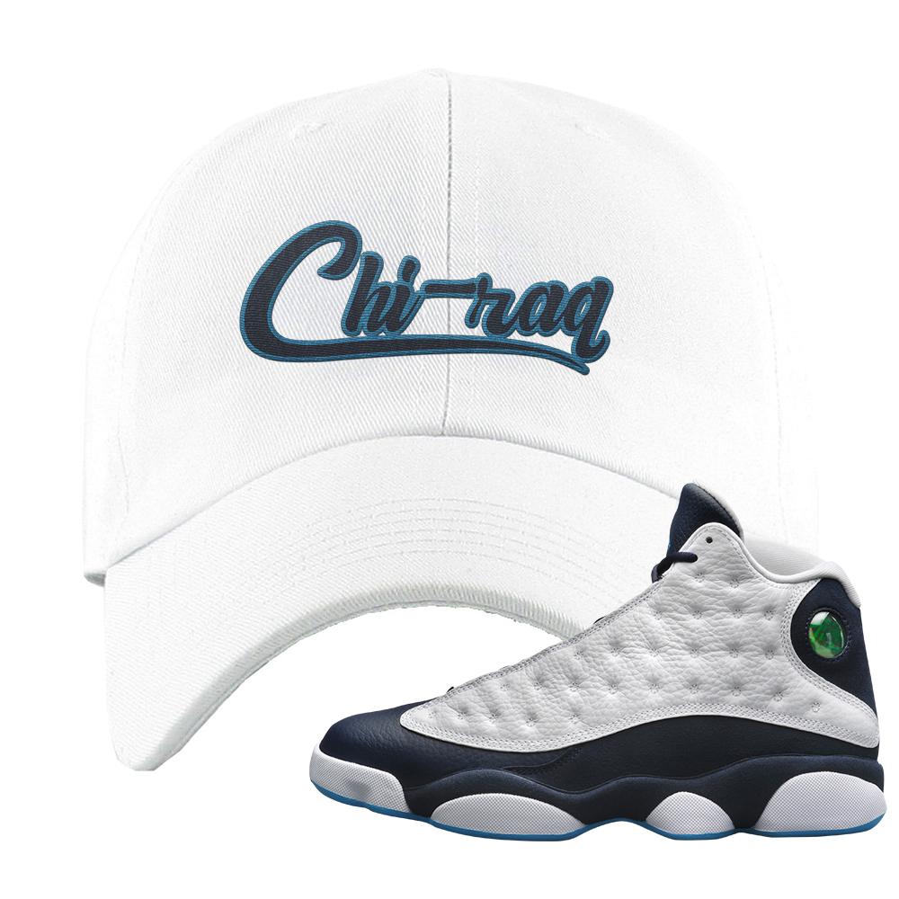 Obsidian 13s Dad Hat | Chiraq, White