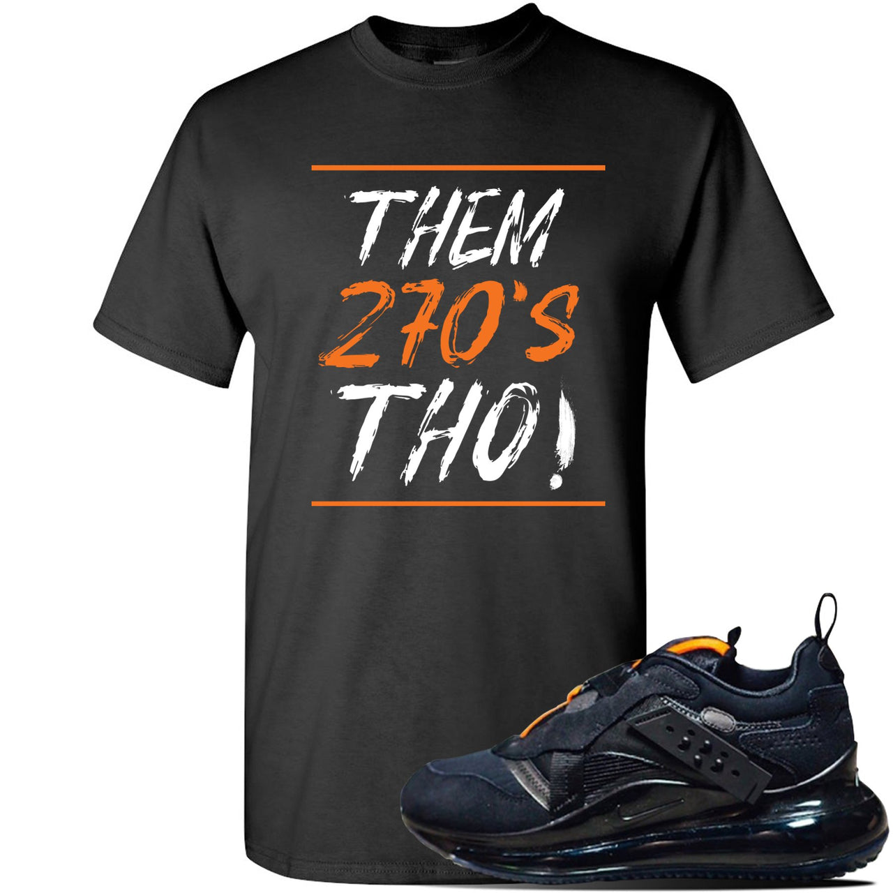 Air Max 720 OBJ Slip Sneaker Black T Shirt | Tees to match Nike Air Max 720 OBJ Slip Shoes | Them 720's Tho