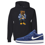 WMNS Dusty Blue Low 1s Hoodie | Sweater Bear, Black