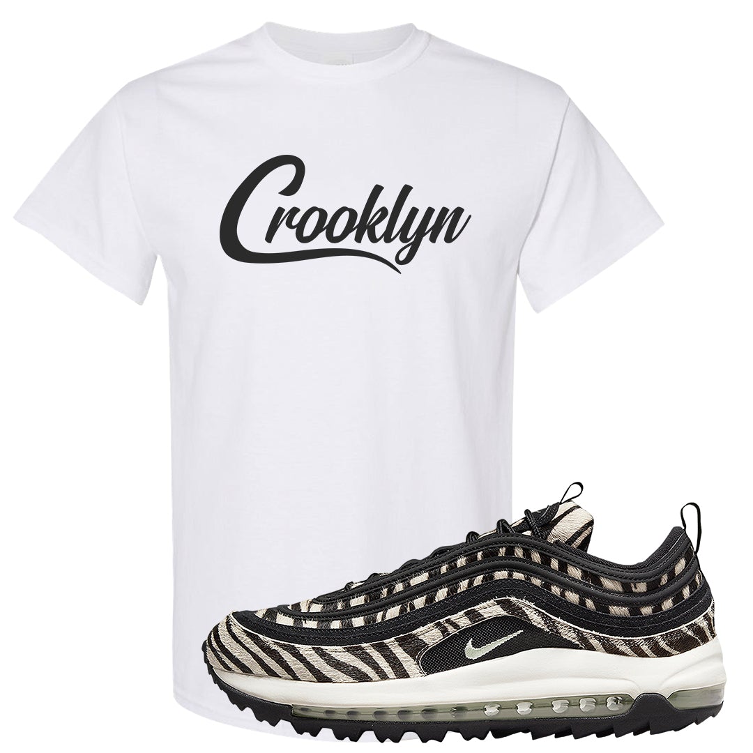 Zebra Golf 97s T Shirt | Crooklyn, White