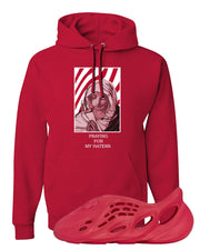 Vermillion Foam Runners Hoodie | God Told Me, Red