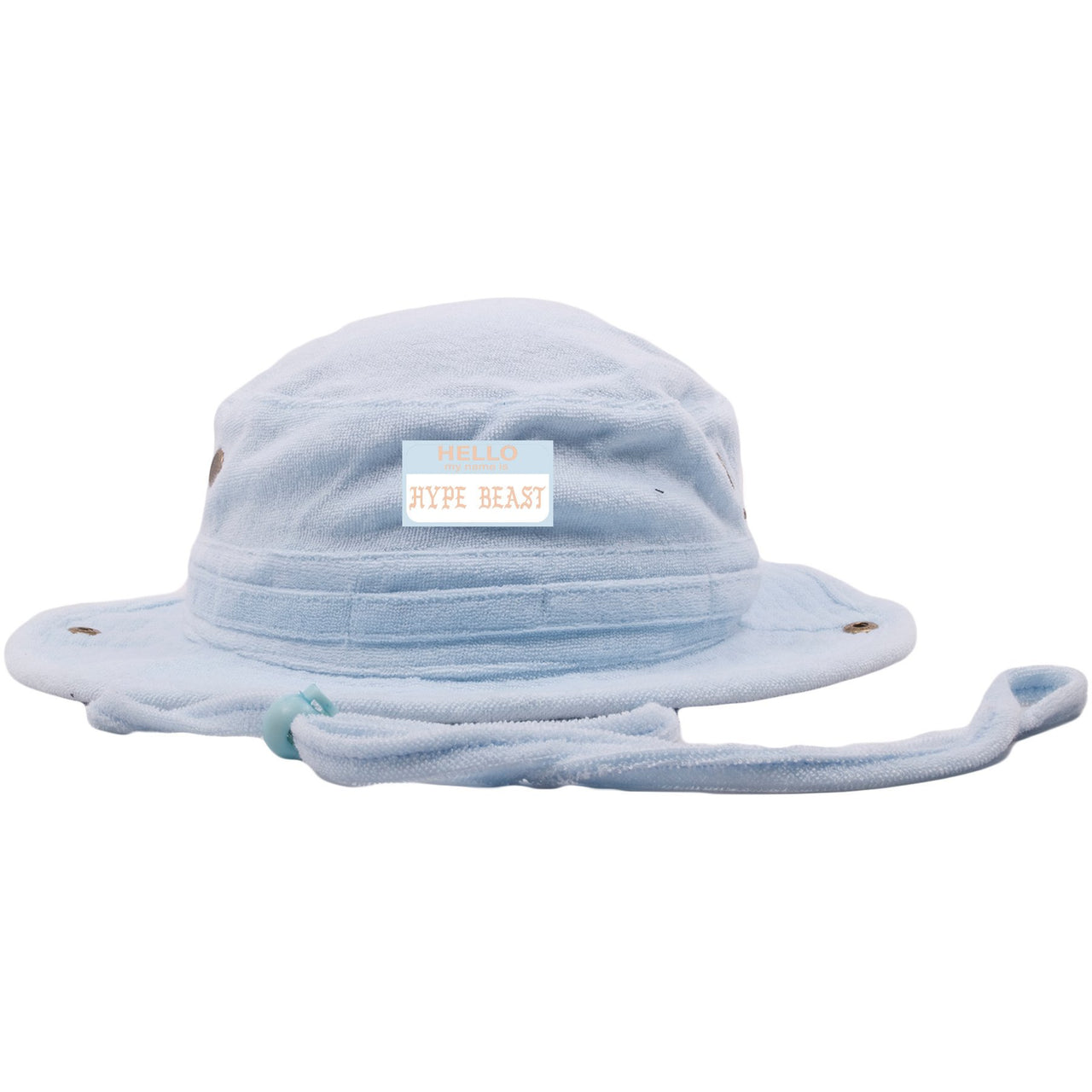 Hyperspace 350s Bucket Hat | Hello My Name Is Hype Beast Pablo, Light Blue