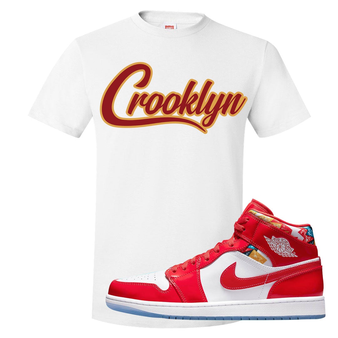 Barcelona Sweater Mid 1s T Shirt | Crooklyn, White