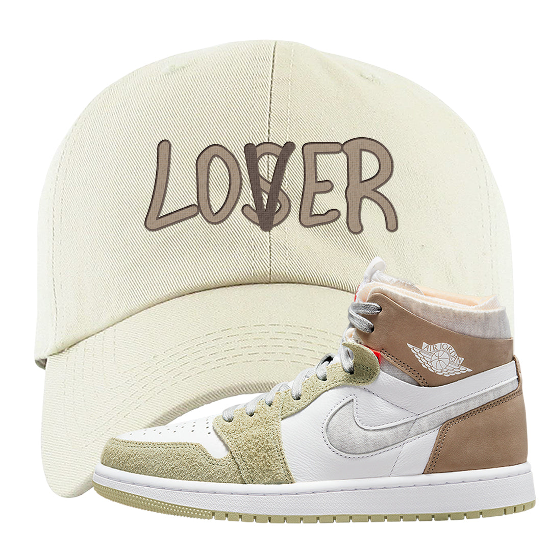Zoom CMFT Olive Aura 1s Dad Hat | Lover, White
