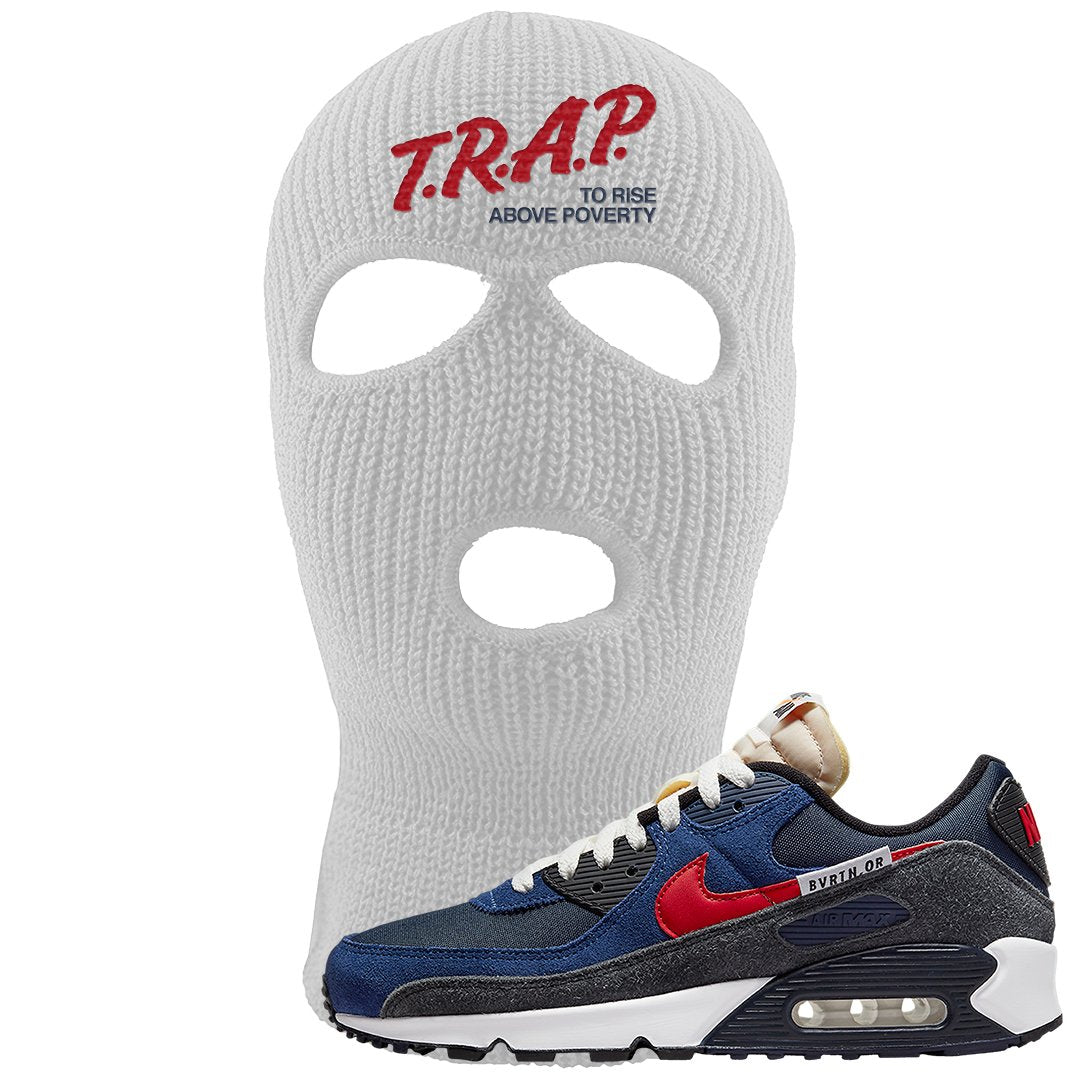 AMRC 90s Ski Mask | Trap To Rise Above Poverty, White