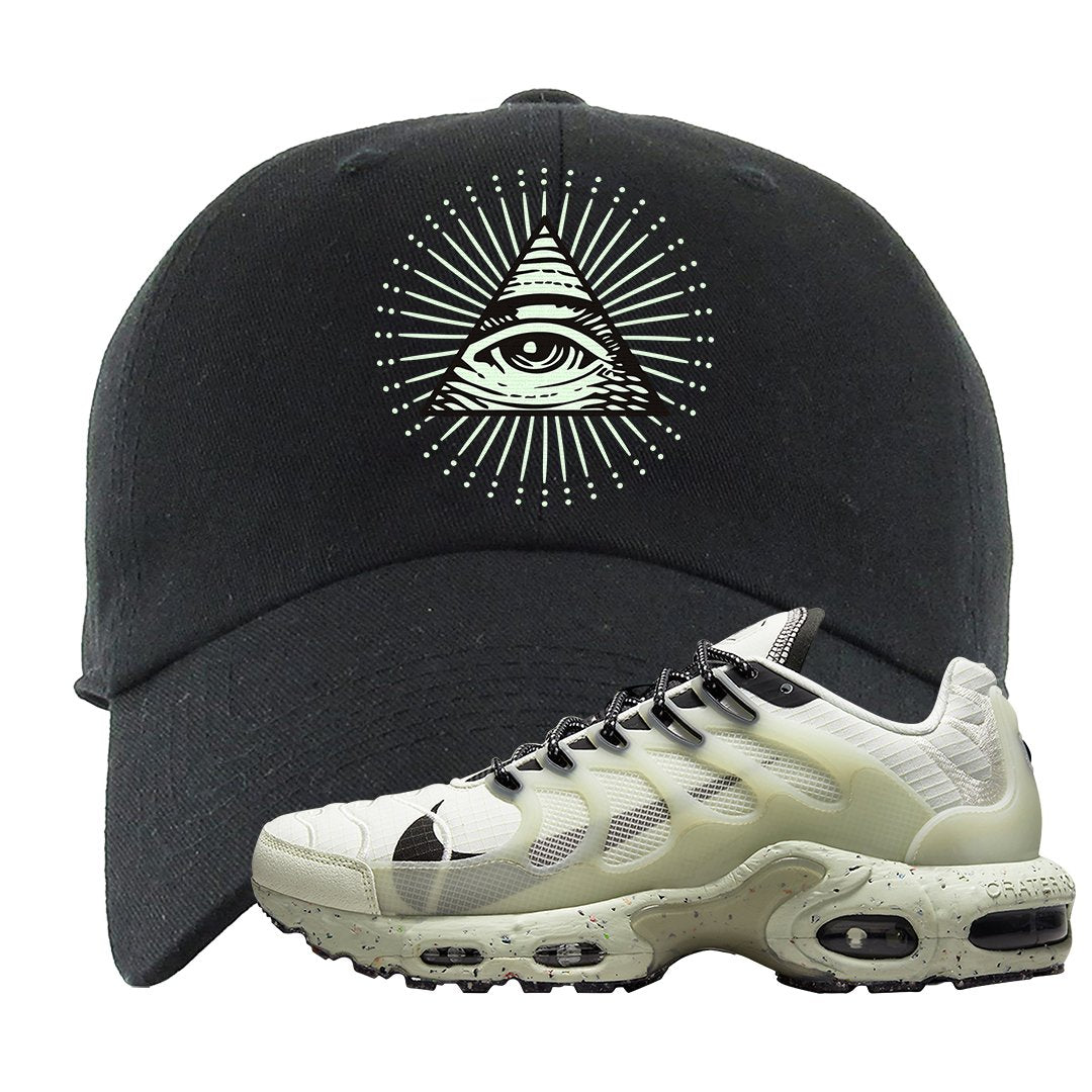 Terrascape Light Bone Pluses Dad Hat | All Seeing Eye, Black