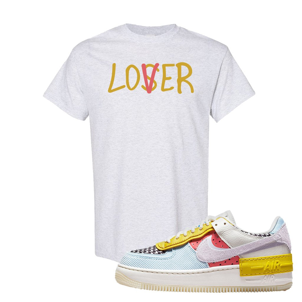 Air Force 1 Shadow Multi-Color T Shirt | Lover, Ash