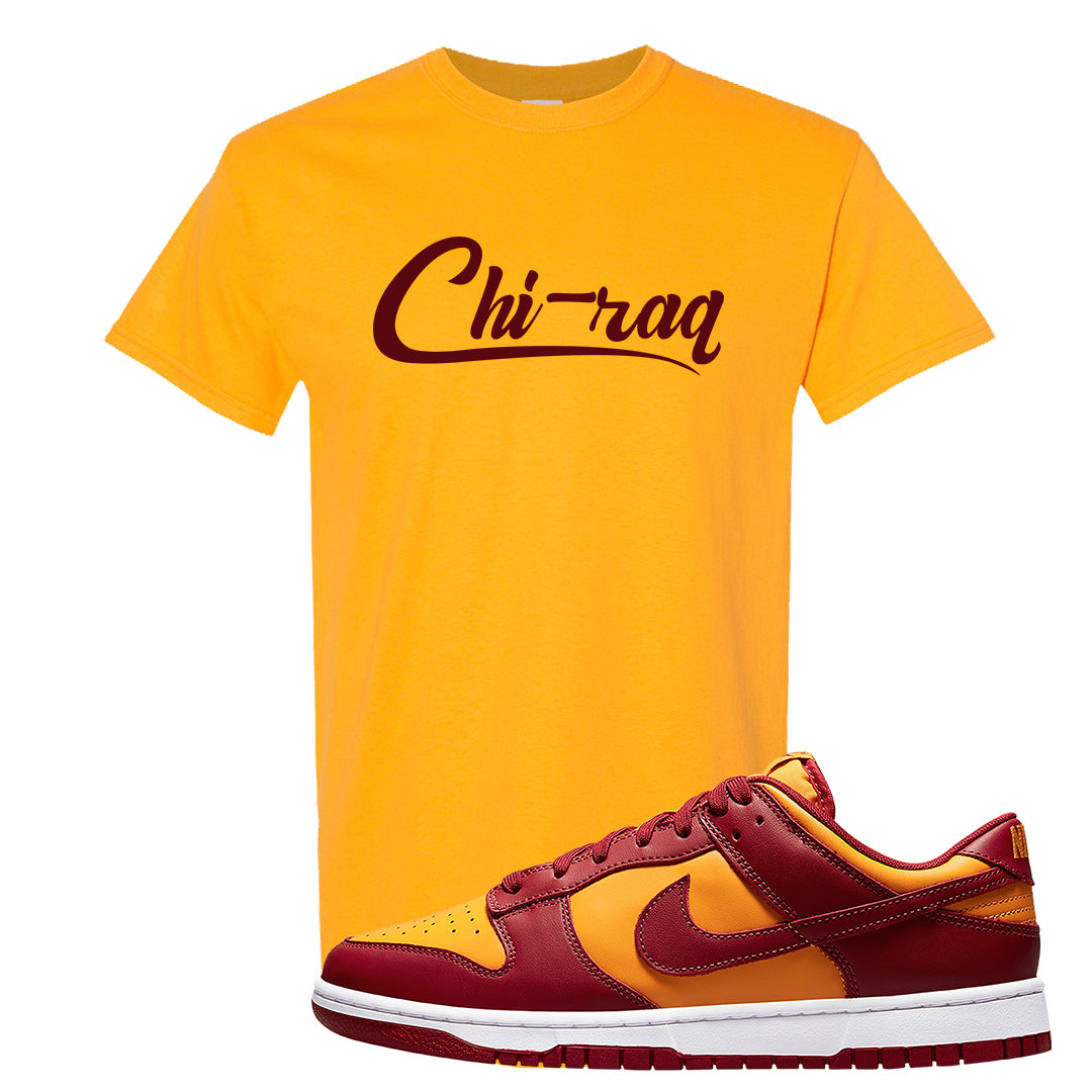 Midas Gold Low Dunks T Shirt | Chiraq, Gold