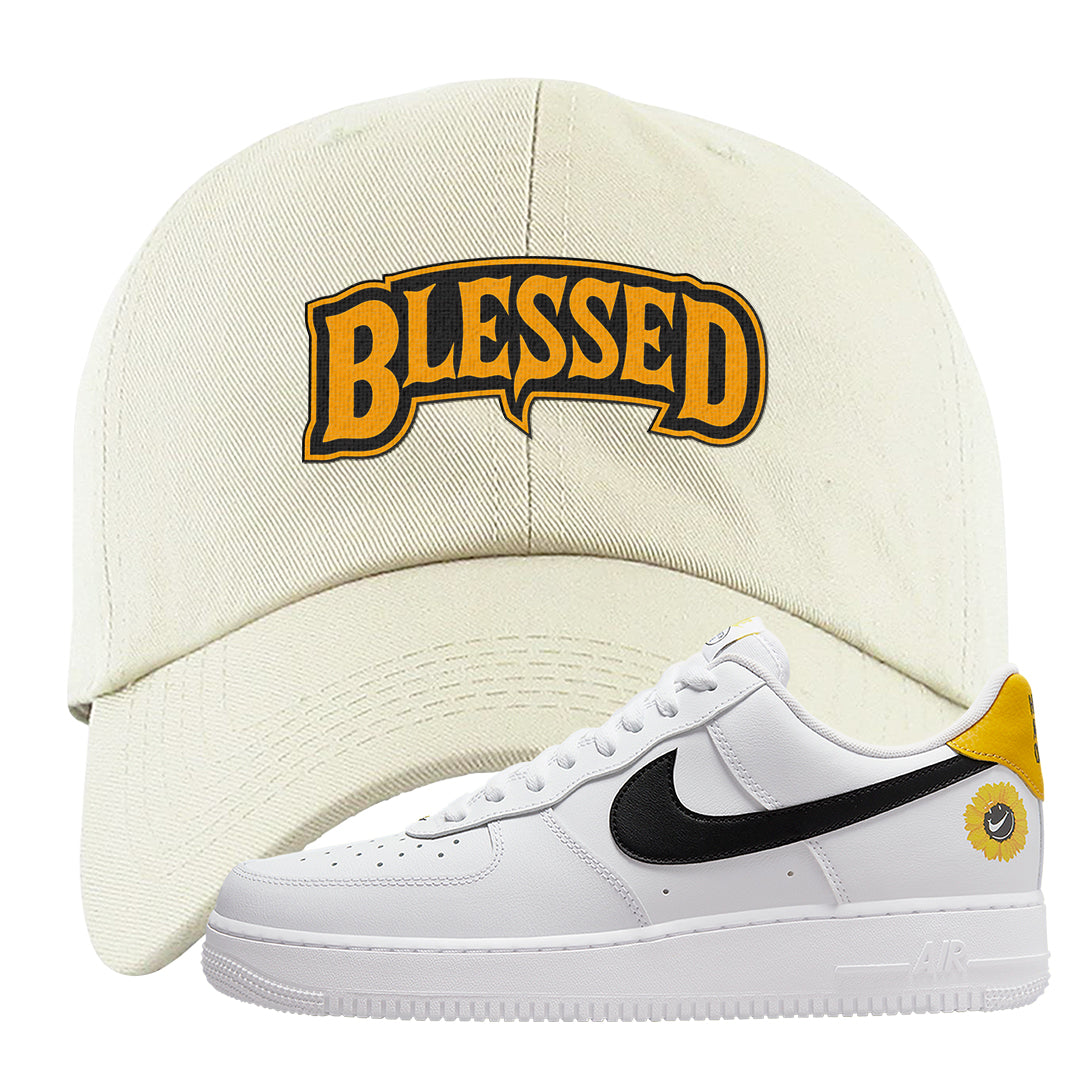 Have A Nice Day AF1s Dad Hat | Blessed Arch, White