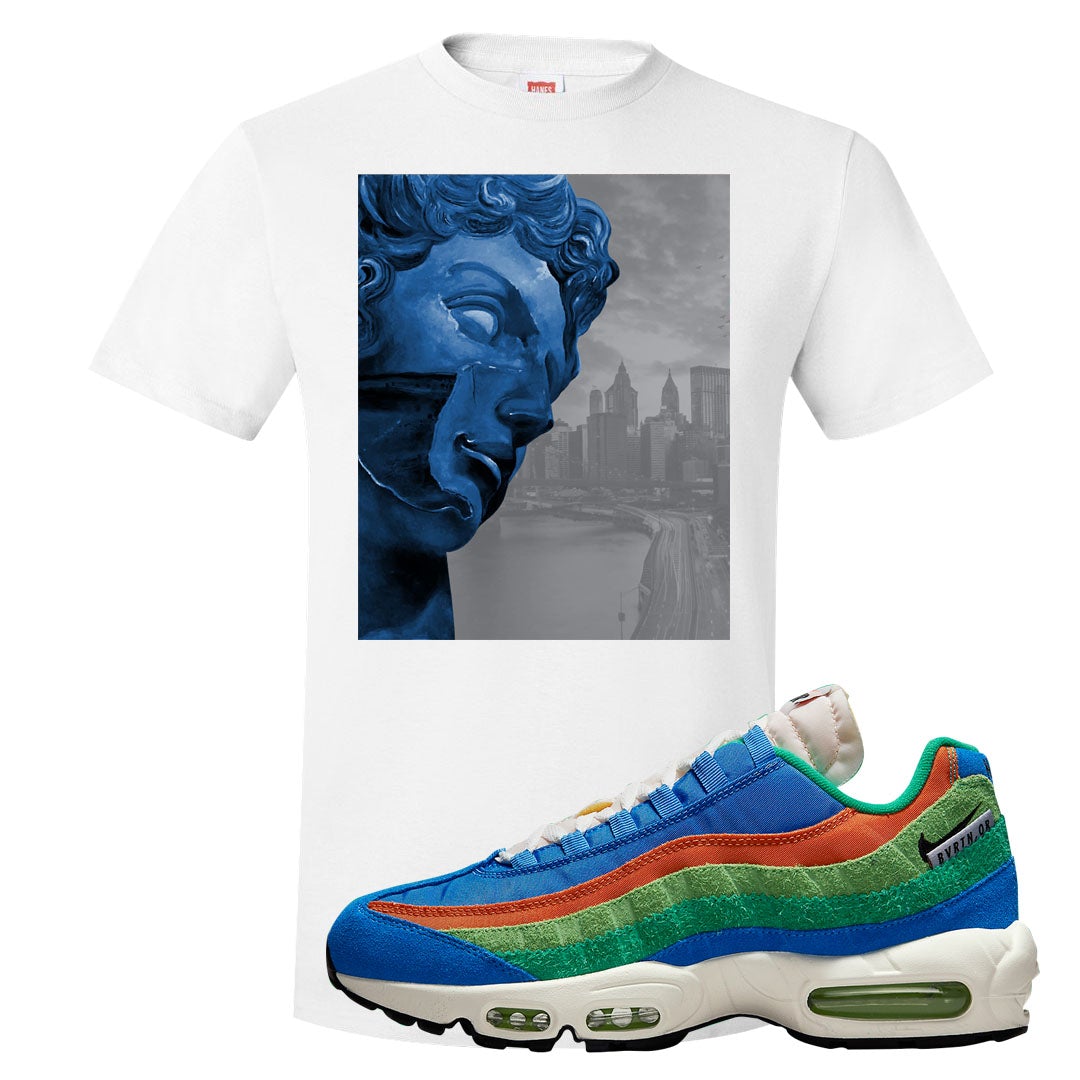 Light Blue Green AMRC 95s T Shirt | Miguel, White