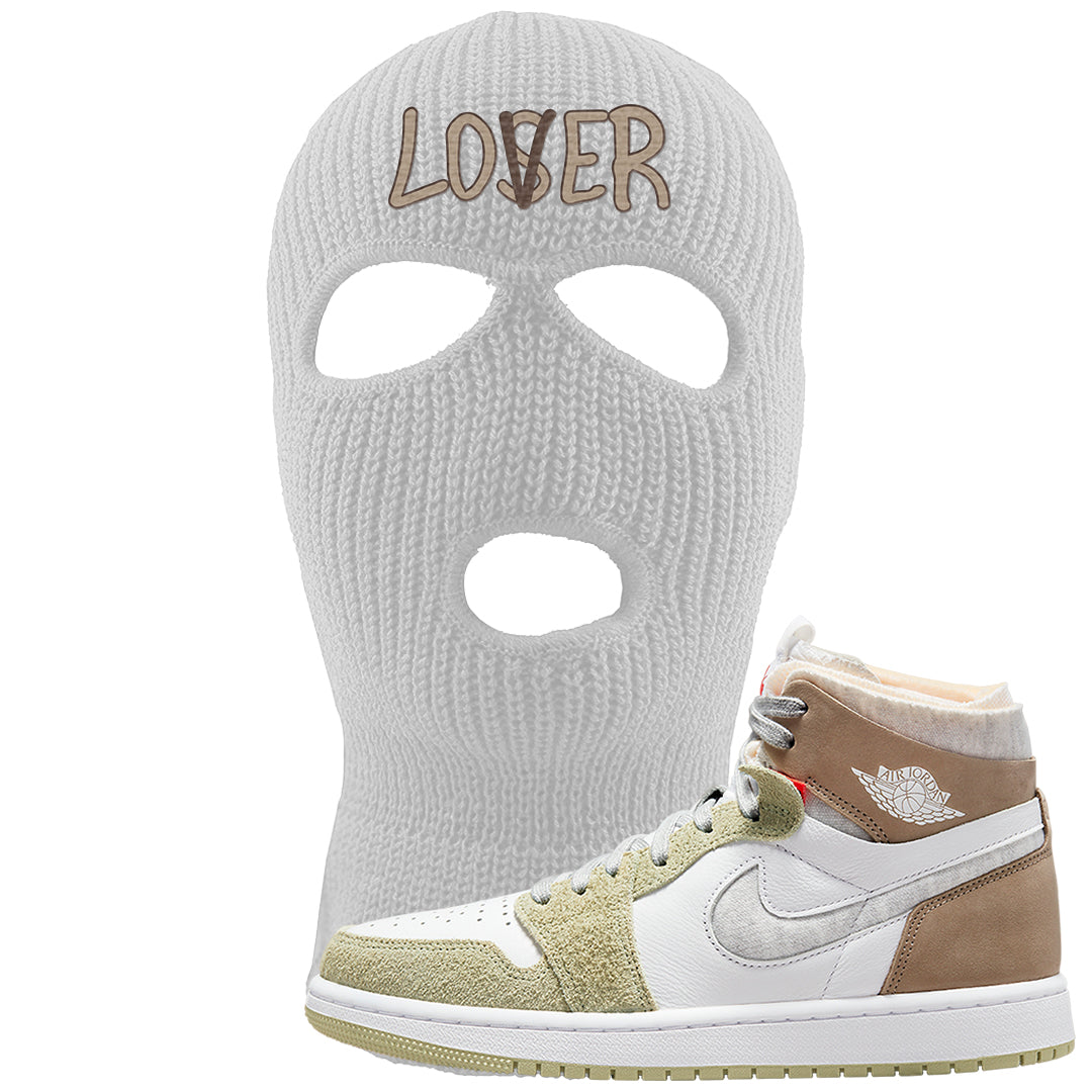 Zoom CMFT Olive Aura 1s Ski Mask | Lover, White