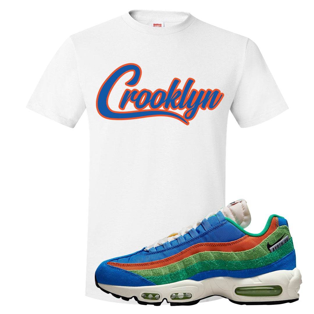 Light Blue Green AMRC 95s T Shirt | Crooklyn, White