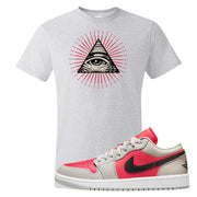 Light Iron Ore Low 1s T Shirt | All Seeing Eye, Ash