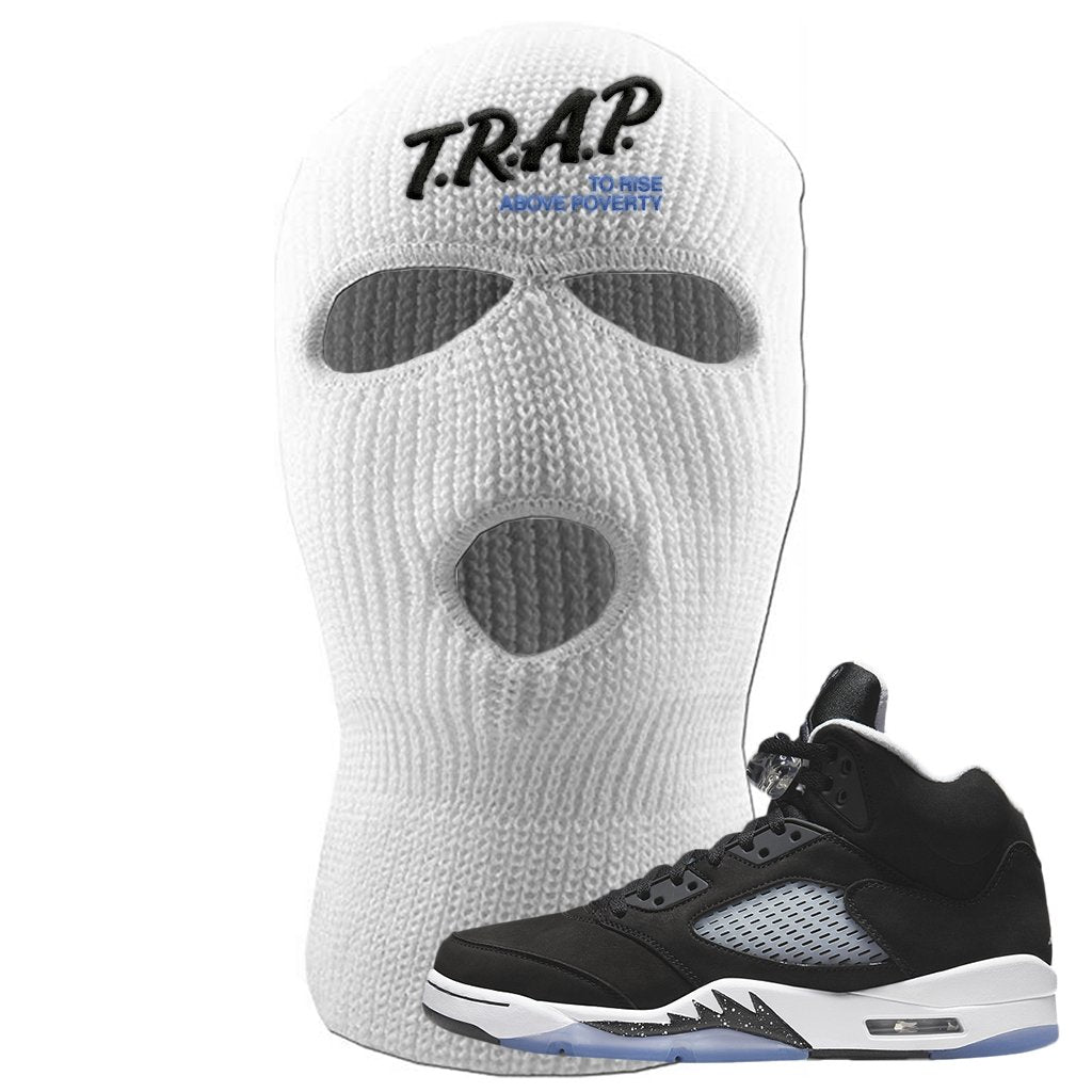 Oreo Moonlight 5s Ski Mask | Trap To Rise Above Poverty, White