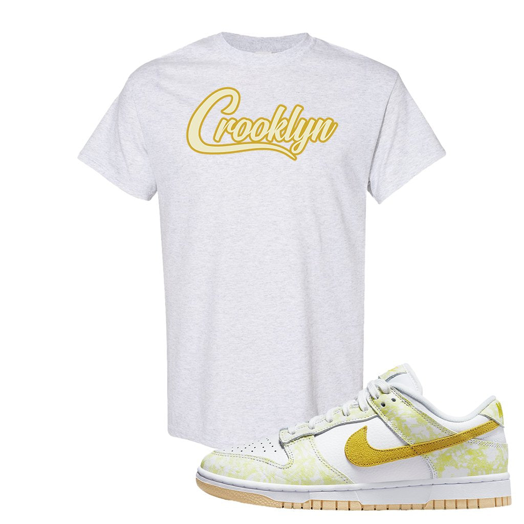 Yellow Strike Low Dunks T Shirt | Crooklyn, Ash