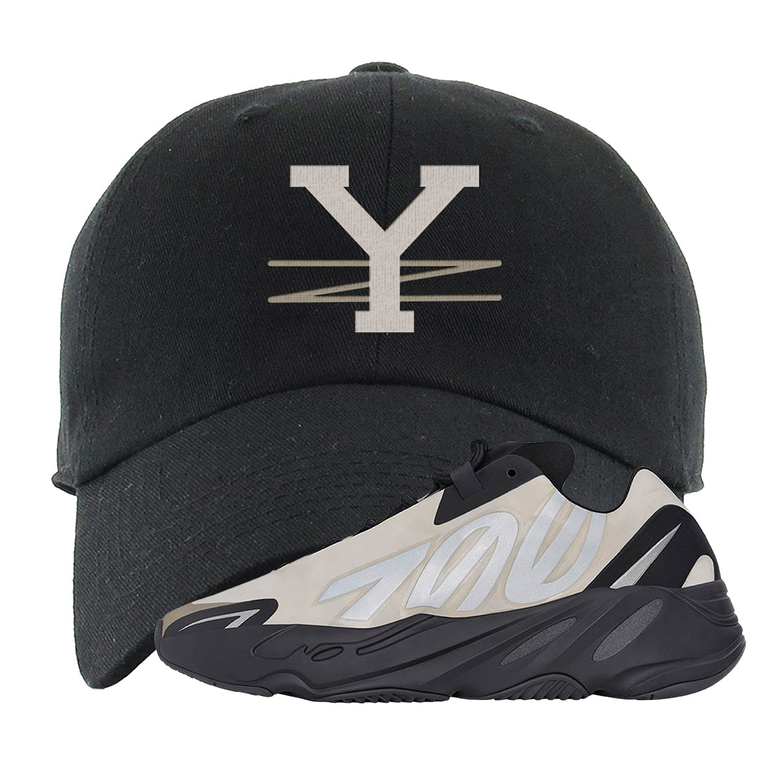 MNVN Bone 700s Dad Hat | YZ, Black