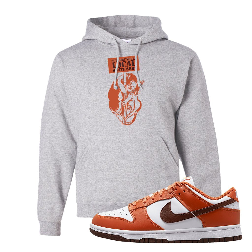 Reverse Mesa Low Dunks Hoodie | Support Your Local Skate Shop, Ash