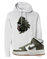 Cargo Khaki Rebel High Dunks Hoodie | Indian Chief, Ash