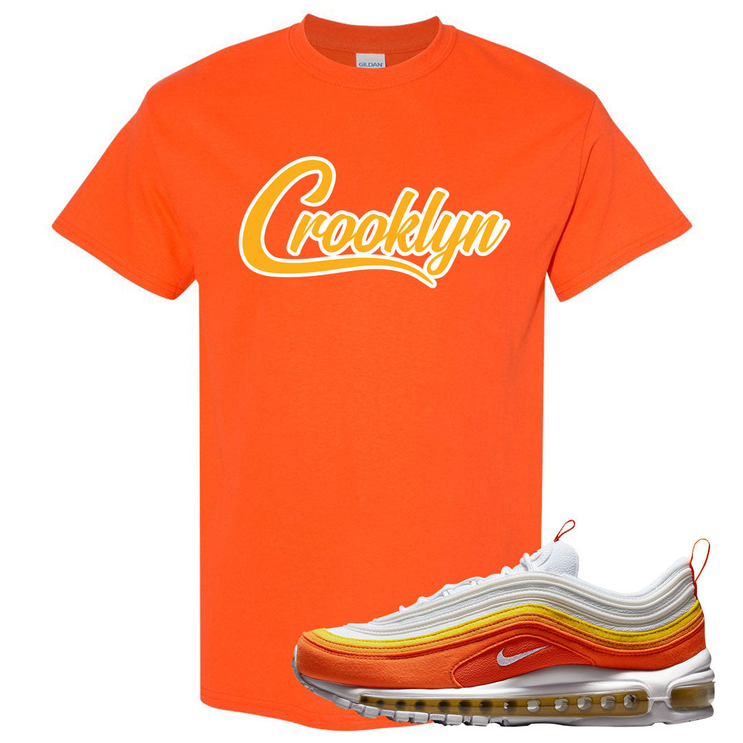 Club Orange Yellow 97s T Shirt | Crooklyn, Orange