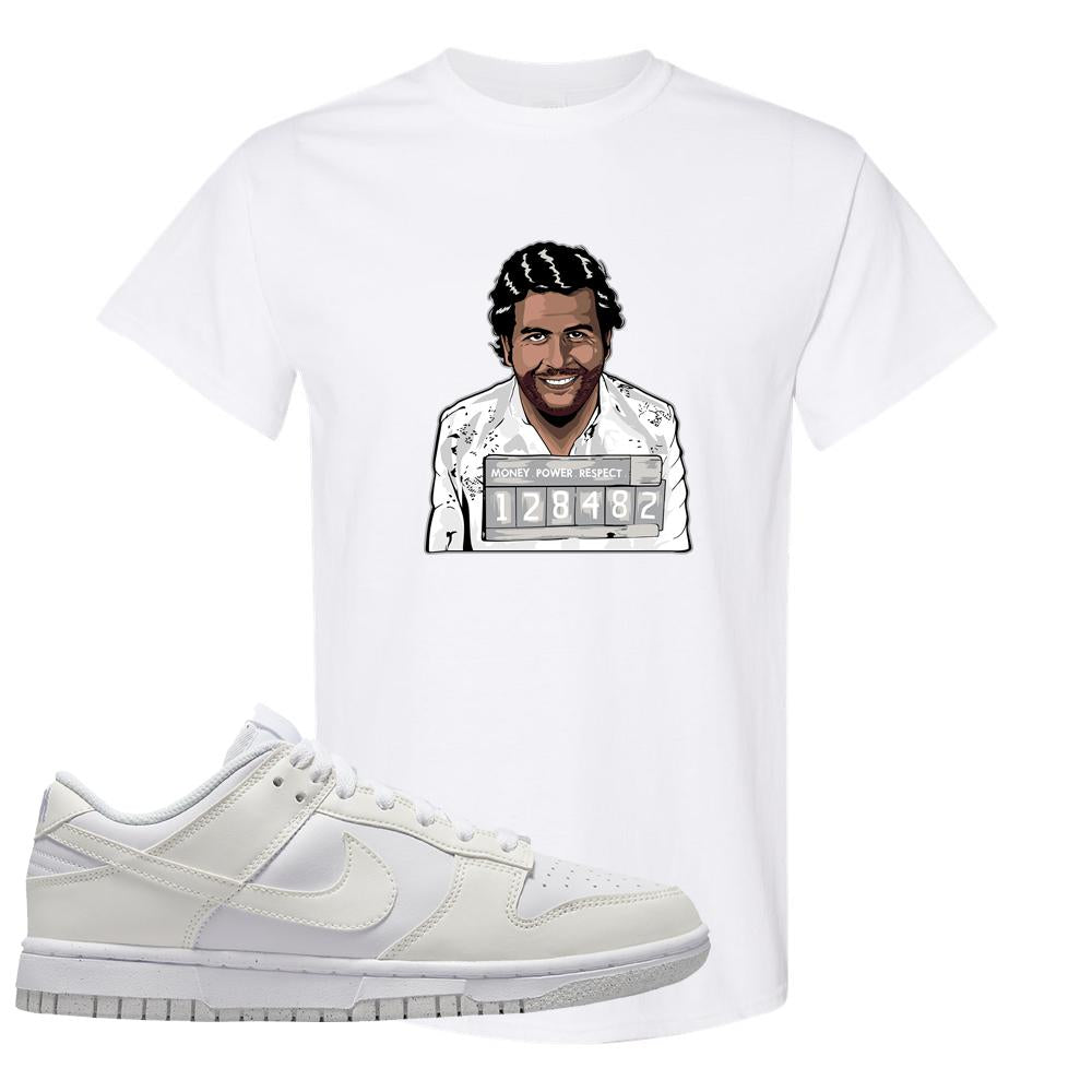 Move To Zero White Low Dunks T Shirt | Escobar Illustration, White