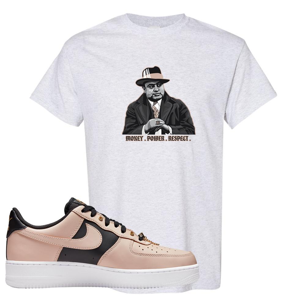 Air Force 1 Low Bling Tan Leather T Shirt | Capone Illustration, Ash