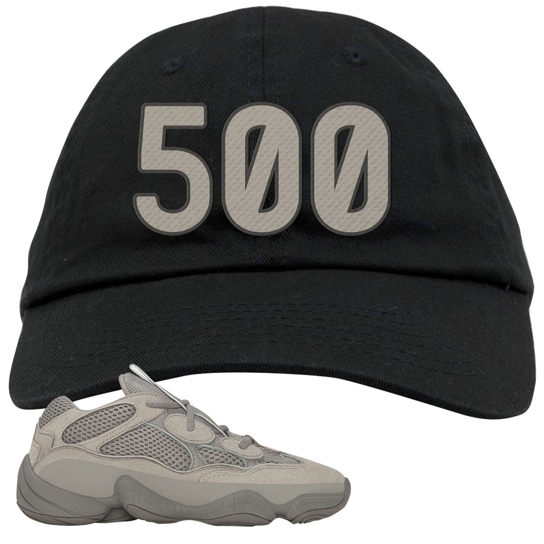 Ash Grey 500s Dad Hat | 500, Black