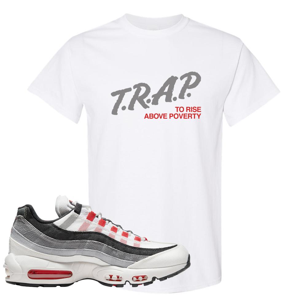 Comet 95s T Shirt | Trap To Rise Above Poverty, White
