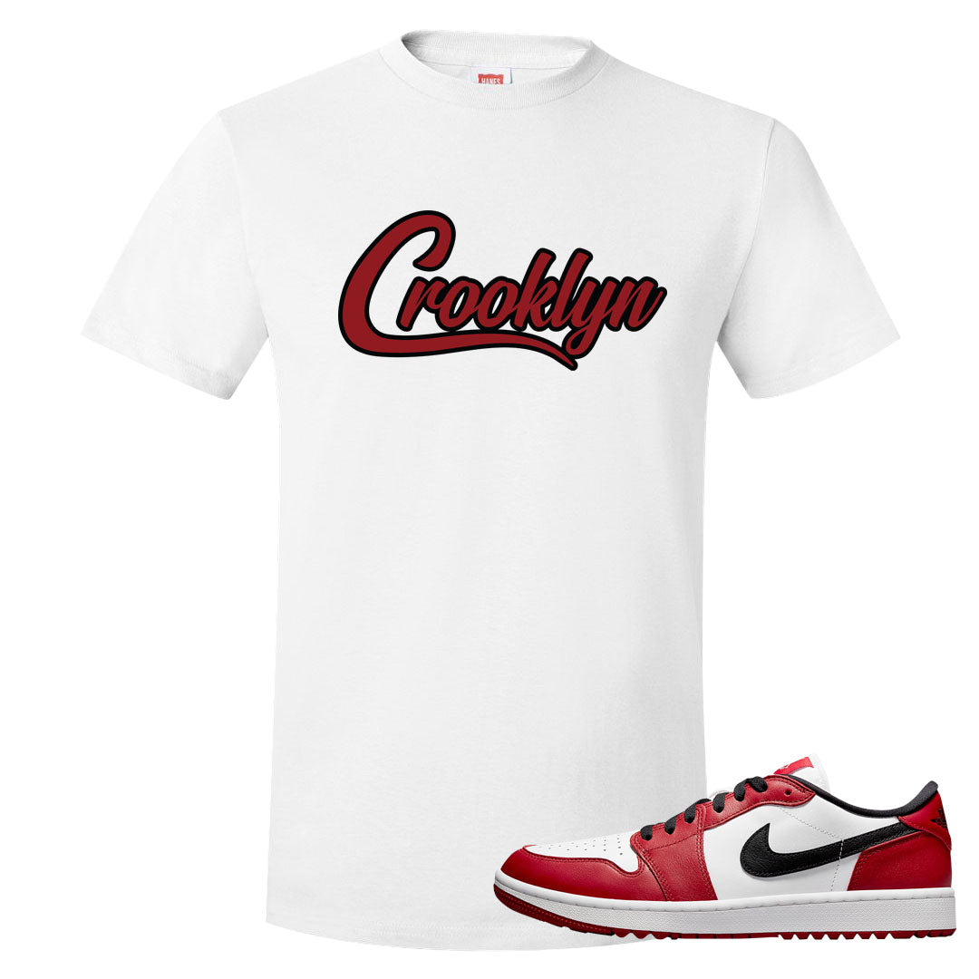 Chicago Golf Low 1s T Shirt | Crooklyn, White