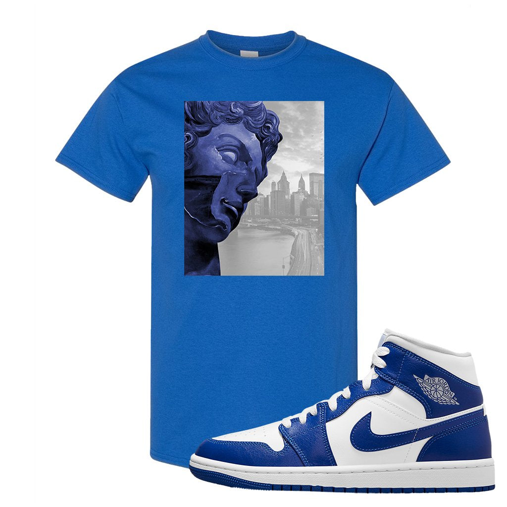 Air Jordan 1 Mid Kentucky Blue T Shirt | Miguel, Royal