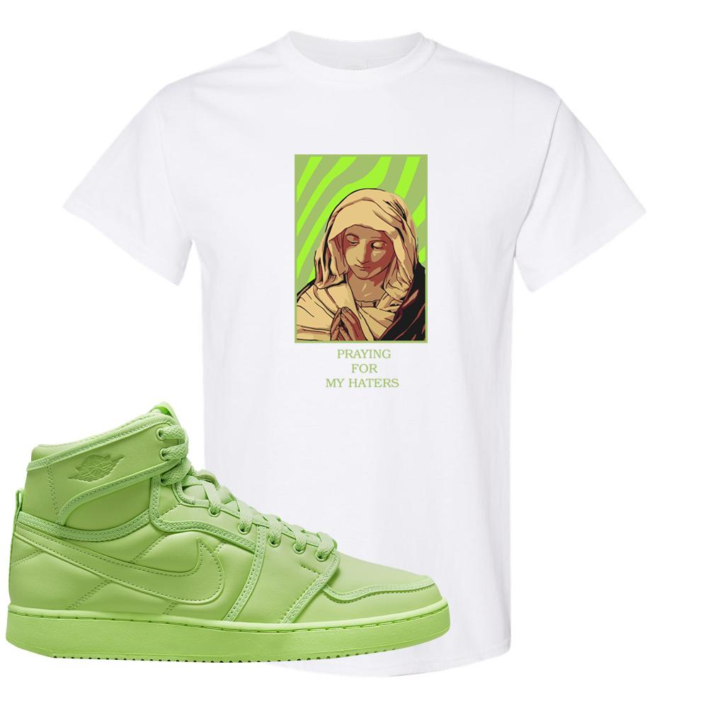Neon Green KO 1s T Shirt | God Told Me, White