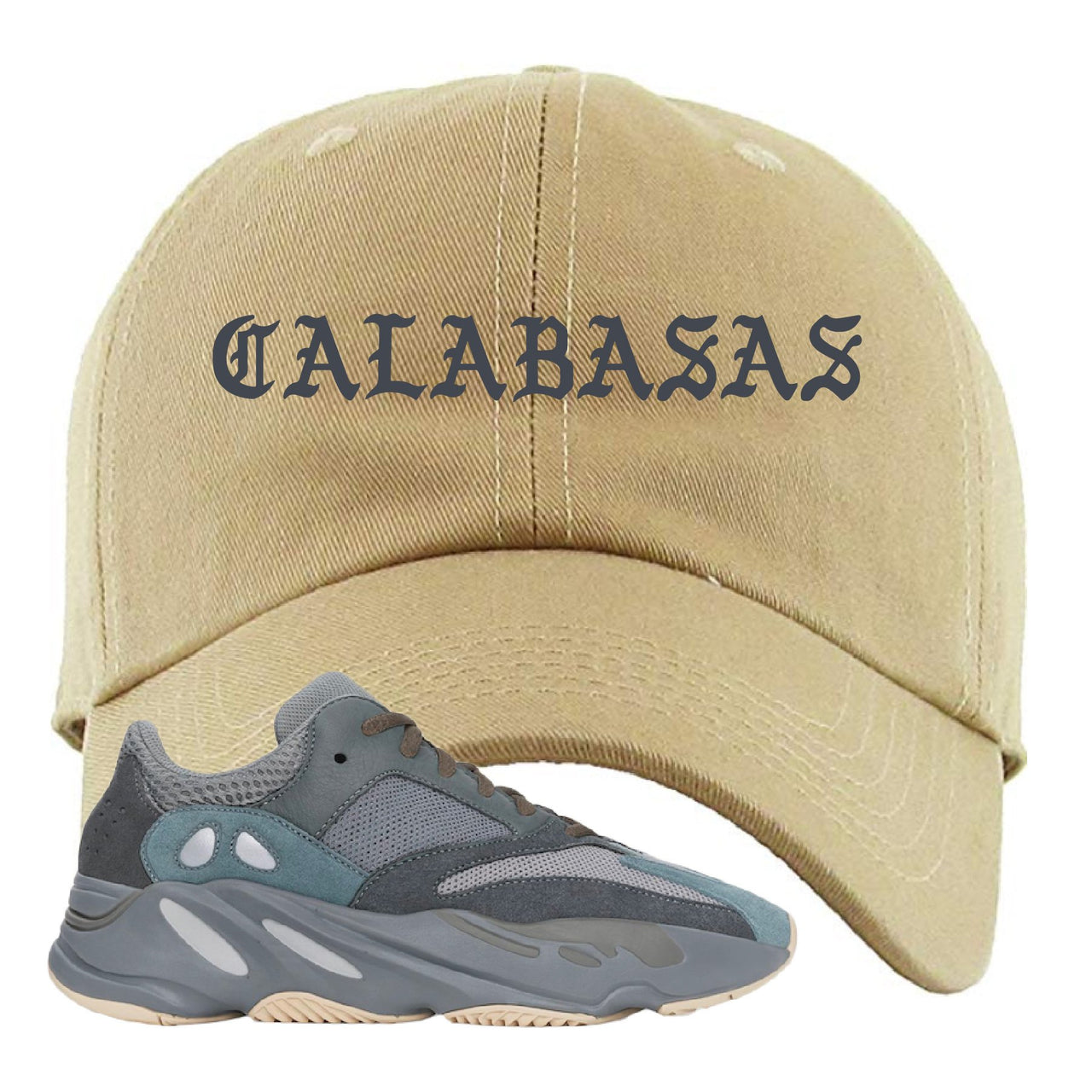 Yeezy Boost 700 Teal Blue Calabasas Khaki Sneaker Hook Up Dad Hat