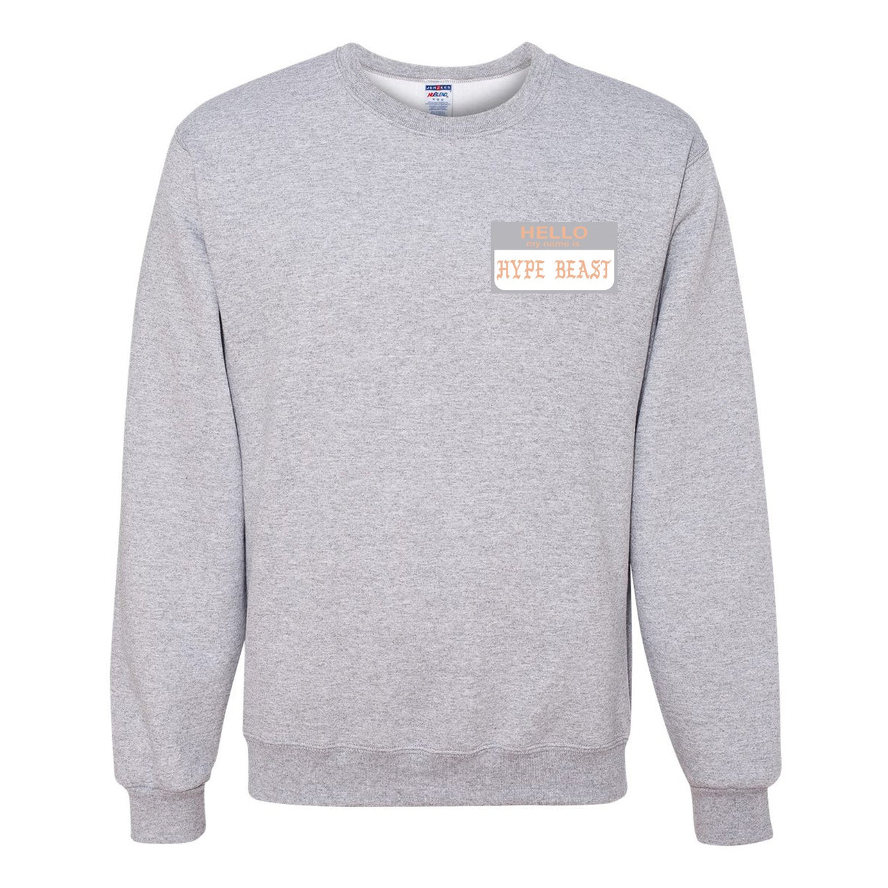True Form v2 350s Crewneck Sweater | Hello My Name Is Hype Beast Pablo, Heathered Light Gray